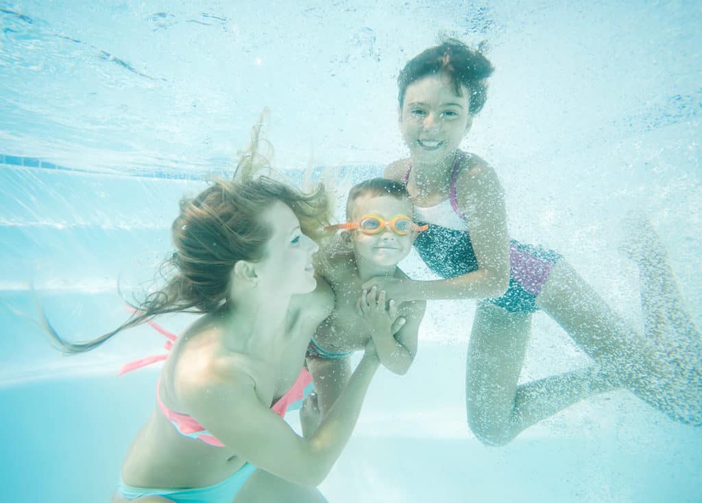 Kids swimming at Amsler Park Aquatic Center